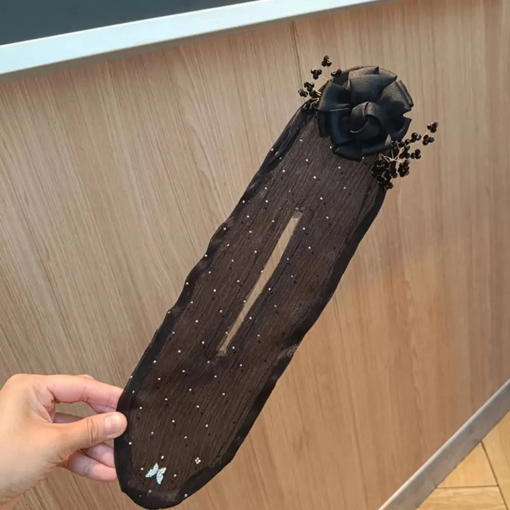 Floral French Hair Bun Clip