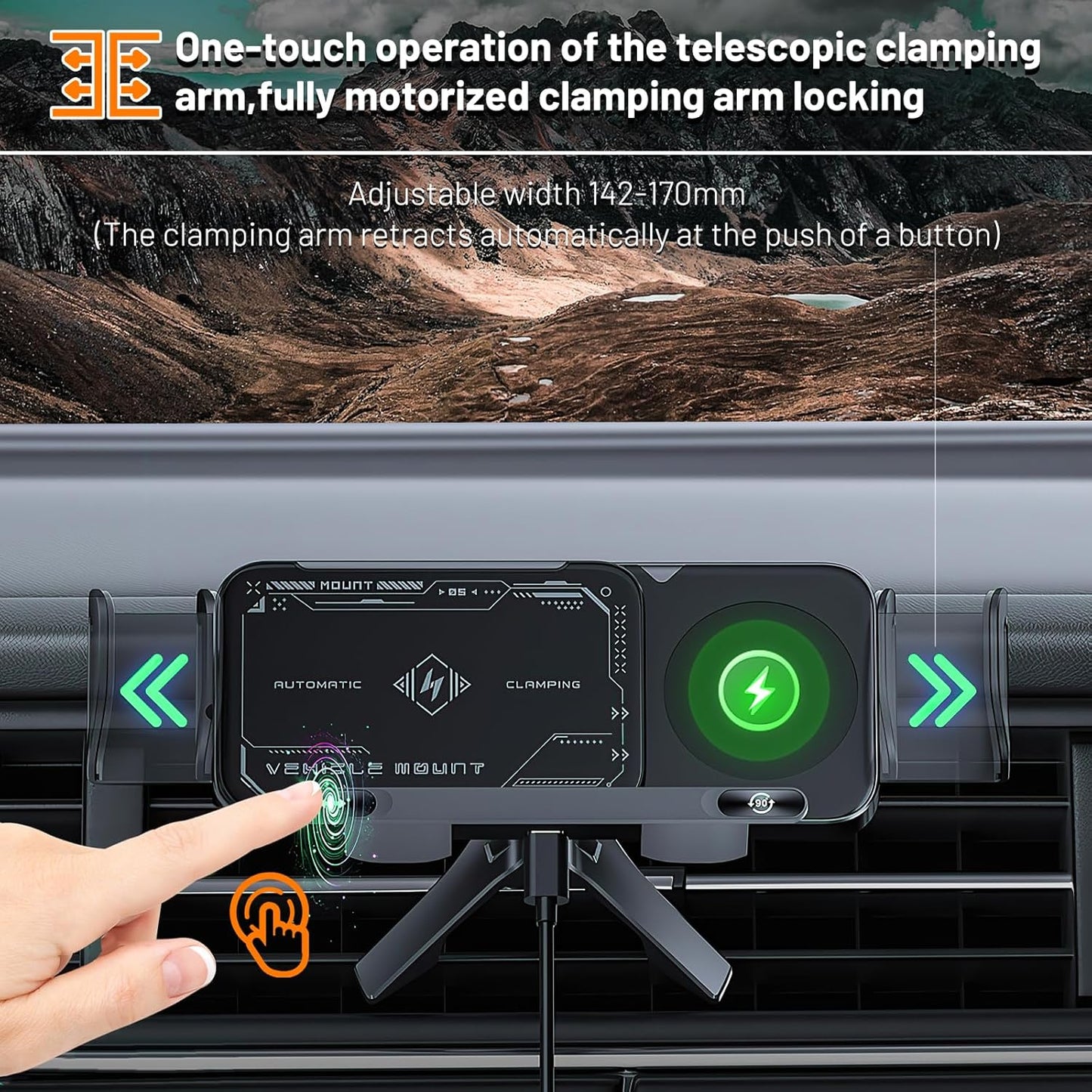 2 in 1 Auto Rotating Phone Holder