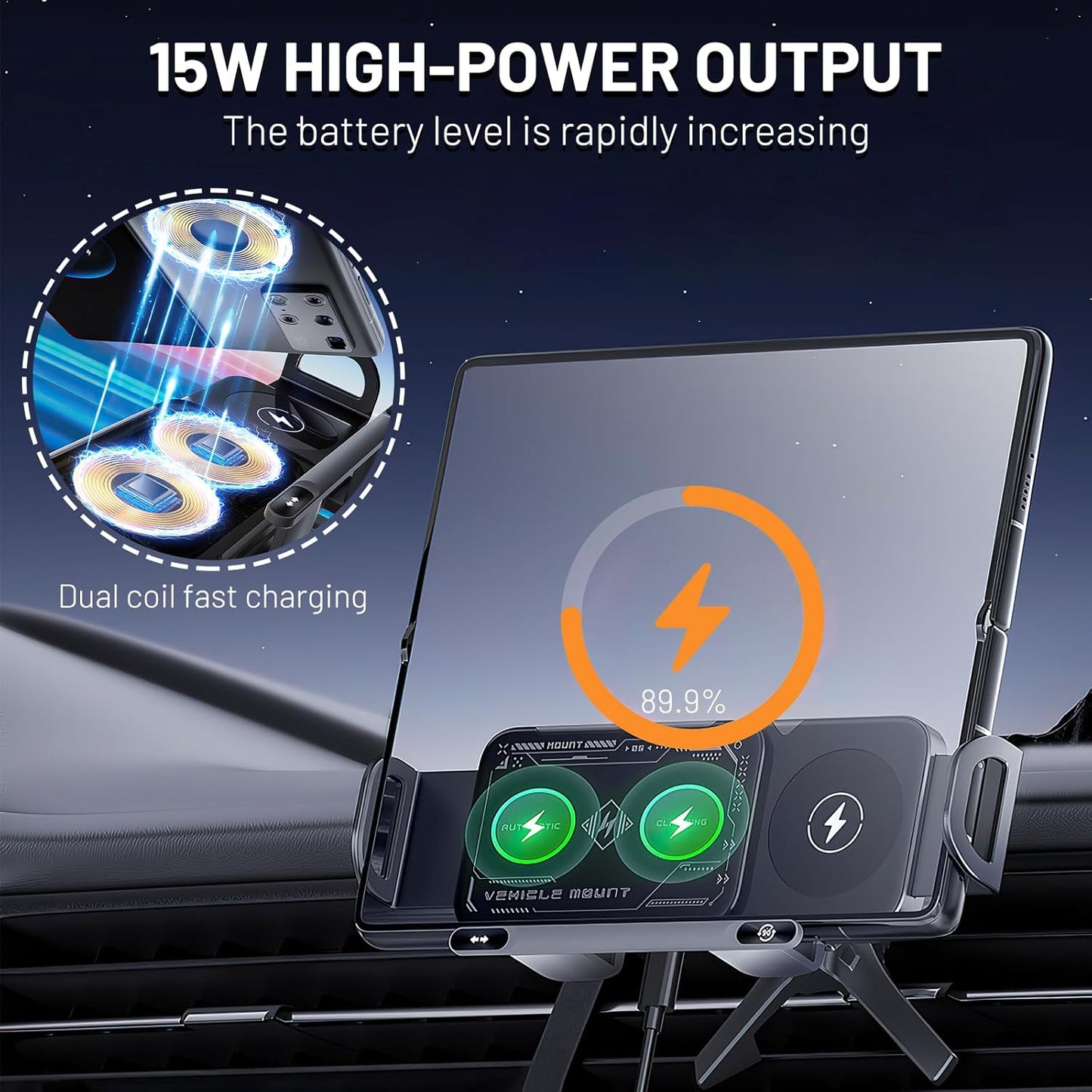 2 in 1 Auto Rotating Phone Holder