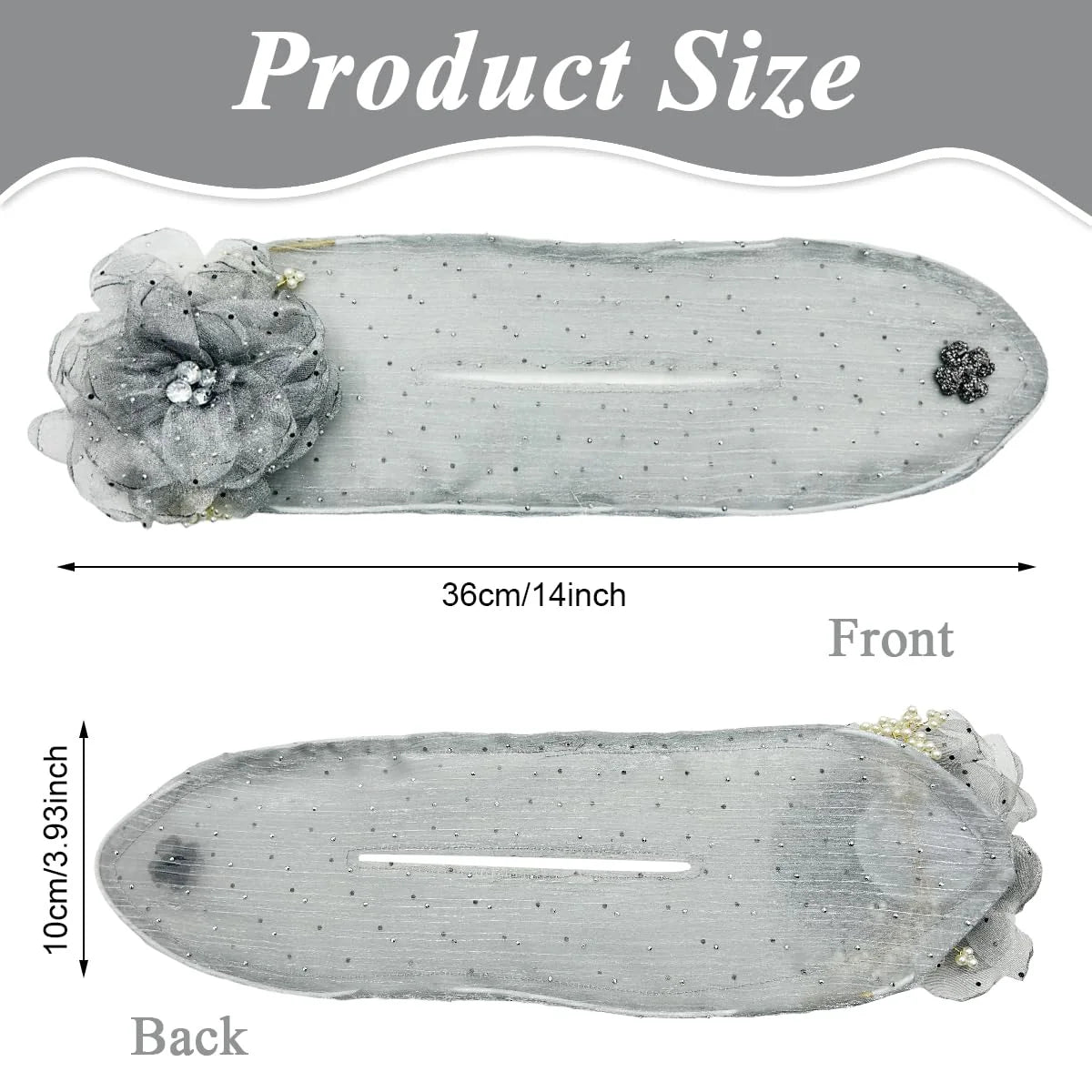 Floral French Hair Bun Clip